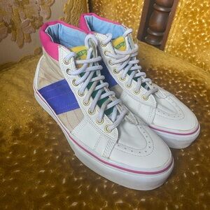 Multicoloured Hi Top Vans Size 6